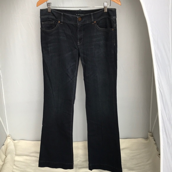 Elie Tahari Dark wash denim flares - Picture 1 of 4